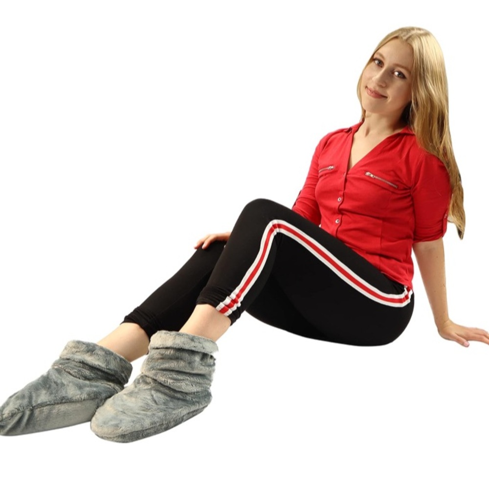 Heated Microwavable Booties Microwavable Socks Heated for Women Men NWOT - Picture 4 of 13